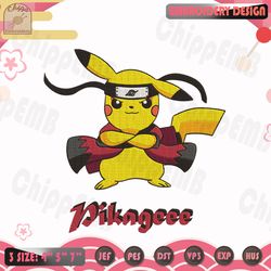 pikachu embroidery design, pokemon embroidery design, anime embroidery file, machine embroidery design, instant download