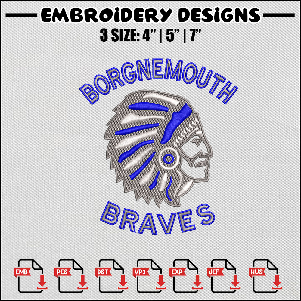 Braves embroidery design