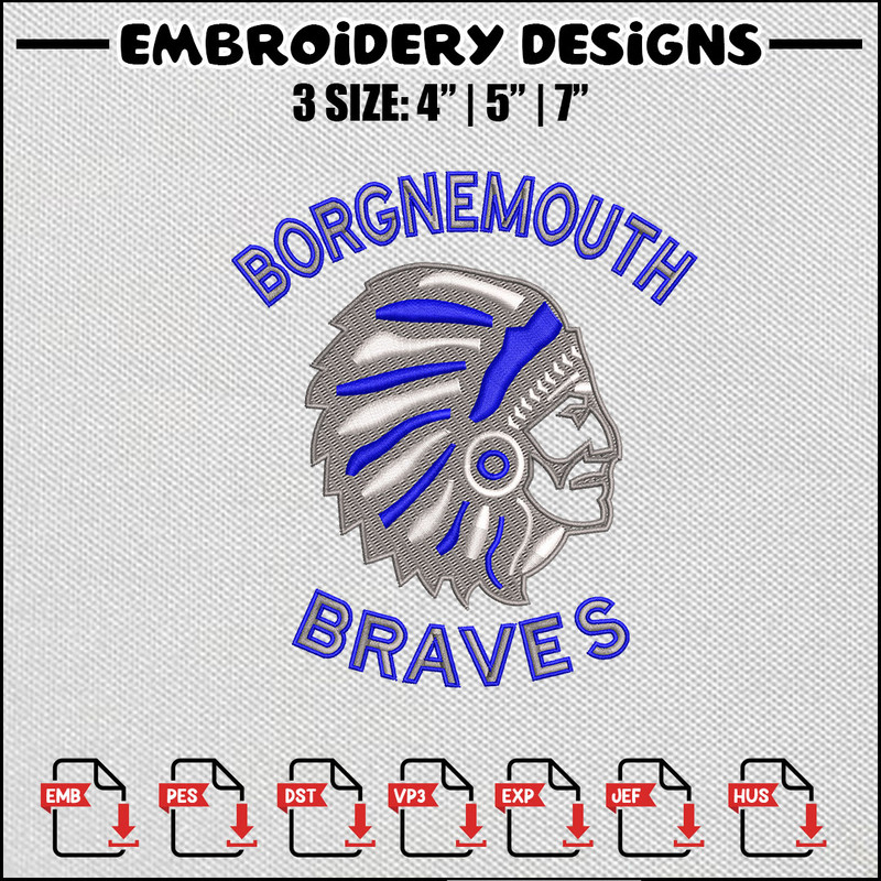 Braves embroidery design