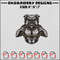 Bull dog body embroidery design