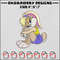 Lady bunny embroidery design