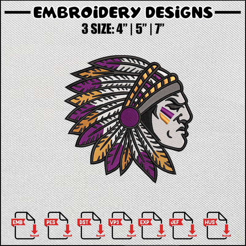 Color man embroidery design