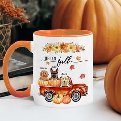 custom dog mug, personalized fall dog mug, fall mug, dog lovers gift, fall dog camping mug, fall decor, fall gift, autum