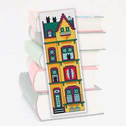 Cross stitch bookmark pattern Cat Mansion, Counted cross stitch, Cute bookmark, Modern cross stitch pattern Cats, PDF