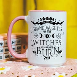 witch mug, halloween mugs, halloween cup, witchy gifts for women, we're the daughter of the witcher you couldn't burn, f