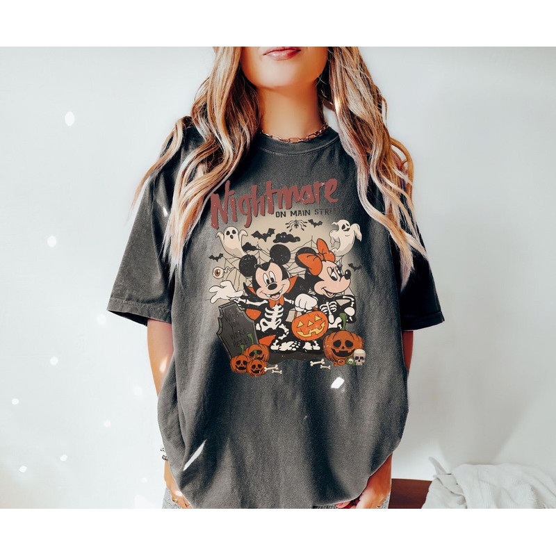 Nightmare On The Main Street shirt, Shirt For Men Women, Mickey Minnie Halloween Shirt, Disney Halloween T-Shirt