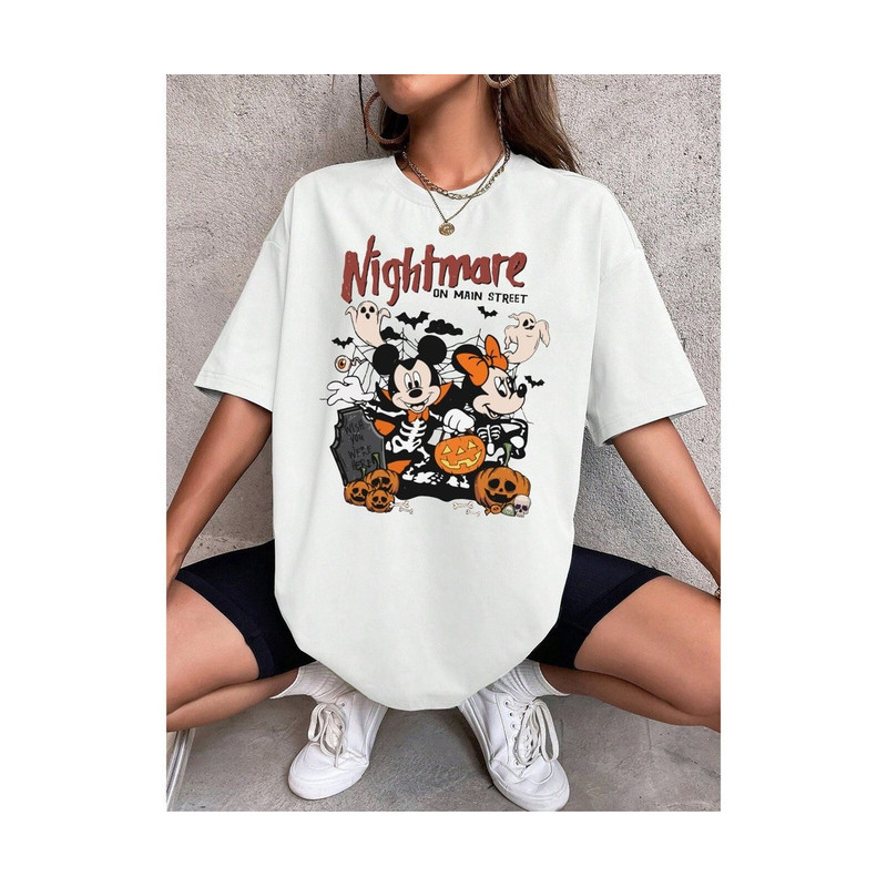 Nightmare On The Main Street shirt, Shirt For Men Women, Mickey Minnie Halloween Shirt, Disney Halloween T-Shirt