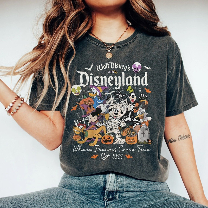 Vintage Disneyland Halloween Trick Or Treat shirt, Shirt For Men Women, Disney Mickey and Friends Halloween Shirt