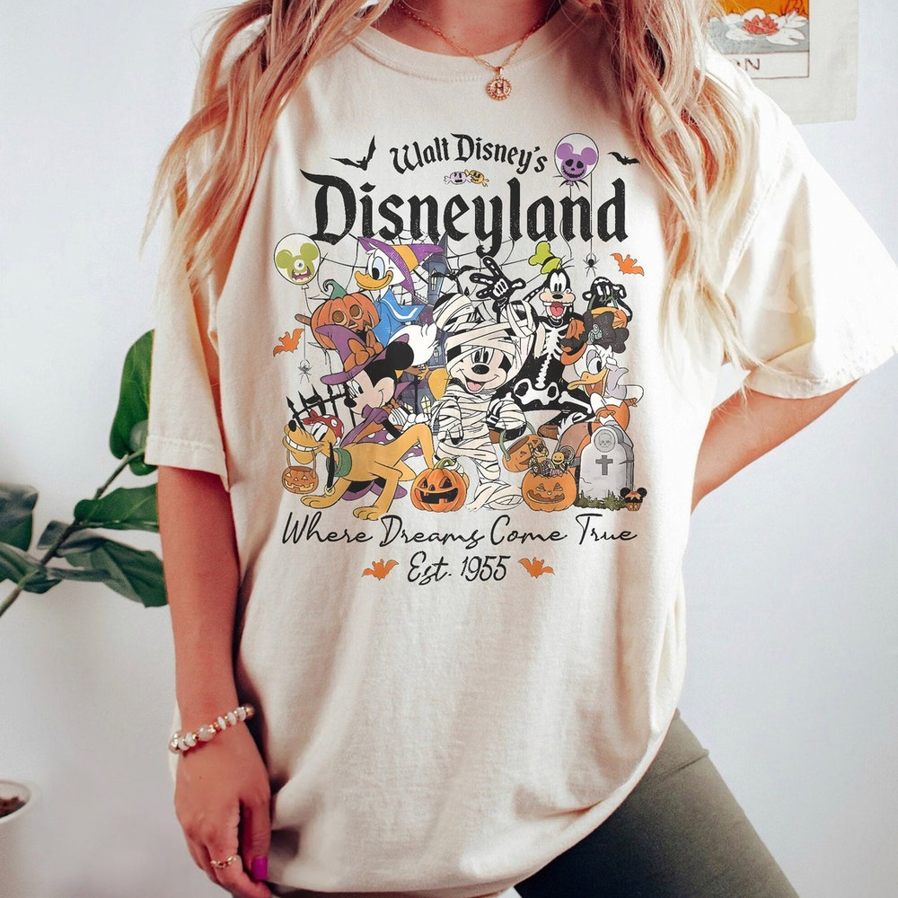 Vintage Disneyland Halloween Trick Or Treat shirt, Shirt For Men Women, Disney Mickey and Friends Halloween Shirt