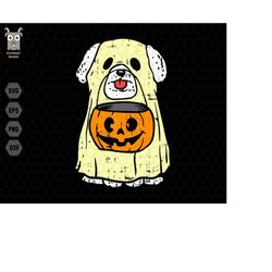 Dog Ghost Cute Svg, Trick or Treat, Spooky Season Svg, Halloween Costume, Instant Download, Halloween Costume, Trendy Ha