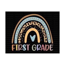 1st grade rainbow svg, hello first grade svg, retro rainbow svg, back to school, first day of school, teacher gift, hell