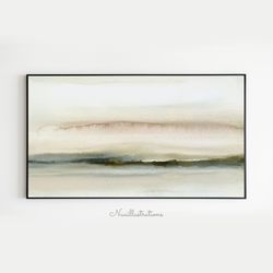 Samsung Frame TV Art Abstract Neutral Gray Brown Landscape Watercolor Minimalist Downloadable Digital Download Art
