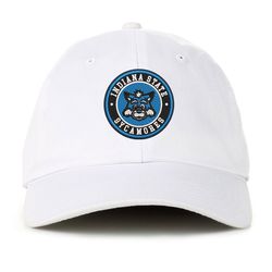 NCAA Logo Embroidered Baseball Cap, NCAA Indiana State Sycamores Embroidered Hat, Indiana State Sycamores Football Cap