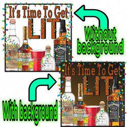 it’s time to get lit christmas adult drinking sublimation