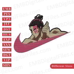 nike swoosh jujutsu kaisen embroidery design
