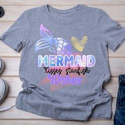 mermaid kisses starfish wishes png sublimation t shirt design