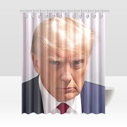 Trump Mugshot Shower Curtain