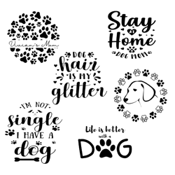 Dog Bandana 6 Pack PNG, Dog Shirt Bundle PNG, Dog Quotes Bundle, Fur Mom Png, Funny Dog Sayings, Commercial Use