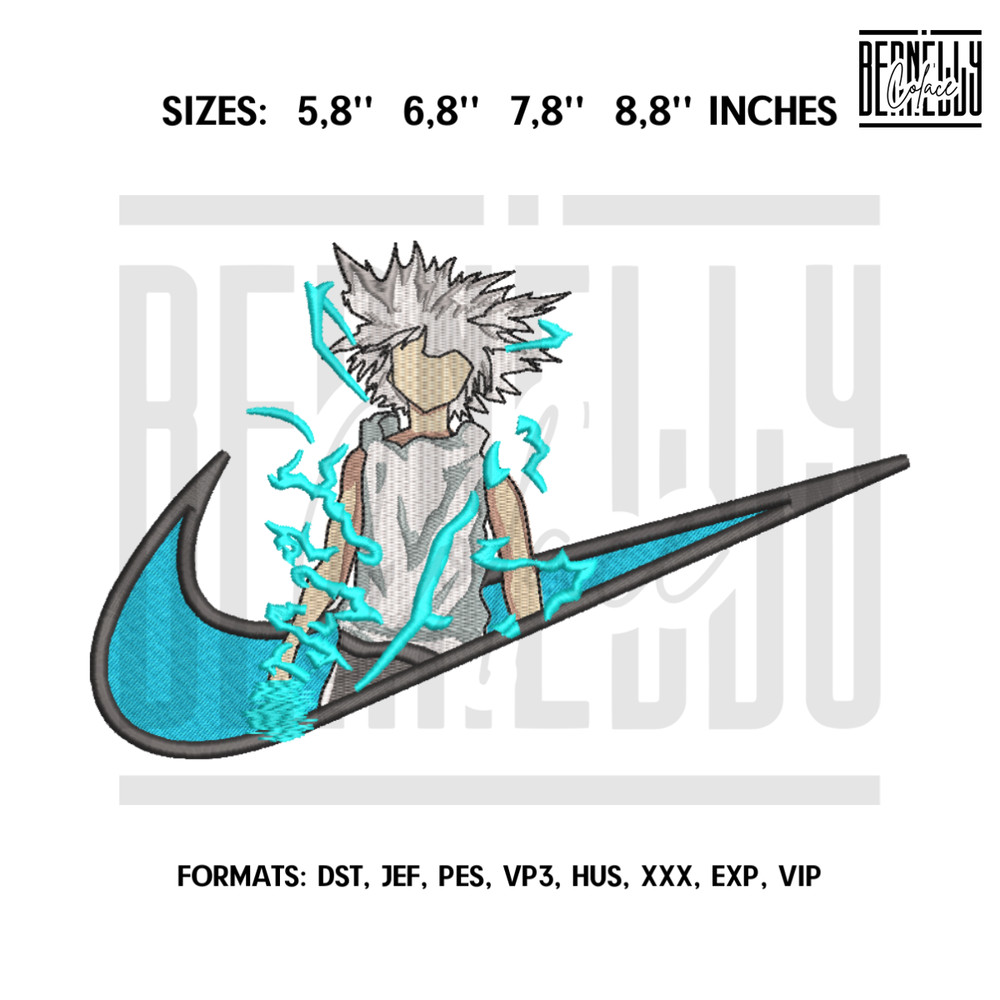 Killua Embroidery Design File, Hunter x Hunter Anime Embroidery Design, Machine Design Pes Dst, Anime Pes Brother.png