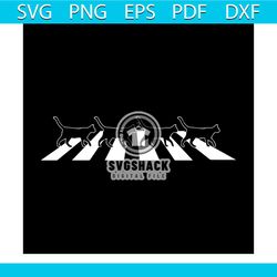abbey road cat funny animal svg
