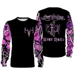 bowhunting deer skull pink camo custom name 3d all over printing t-shirt, sweatshirt, long sleeves, hoodie &8211 persona