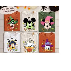 personalized disney halloween mickey and friends halloween costume shirt, mickey's no so scary shirt, disneyland hallowe