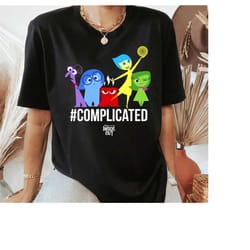disney inside out complicated emotions graphic t-shirt, disneyland family matching shirt, magic kingdom, wdw epcot theme