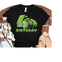 marvel avengers hulk smash 4th birthday t-shirt , disneyland birthday party shirts, family matching birthday shirts