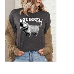 disney up dug squirrel graphic t-shirt, disney up movie shirt, disneyland family matching shirt, magic kingdom tee, wdw