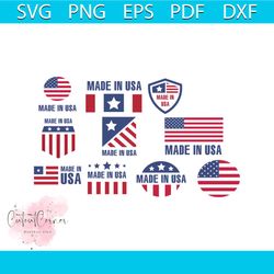vector set 10 designs about made in usa logo labels bundle svg