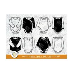 baby bodysuit svg, romper suit silhouette, infant onesie svg, baby onesie svg, baby romper svg, baby clothes svg, newbor