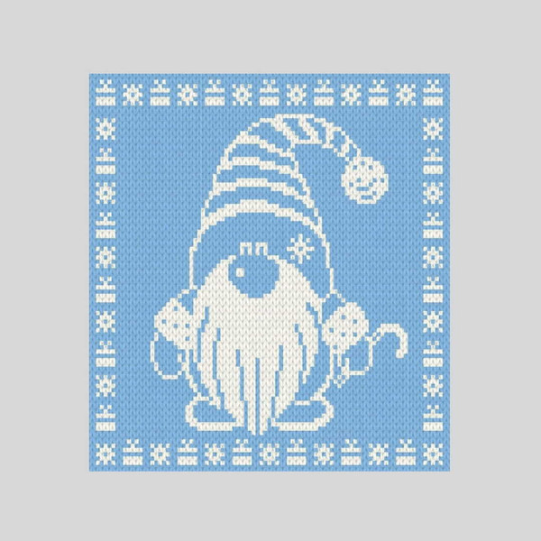 loop-yarn-finger-knitted-christmas-gnome-blanket-3
