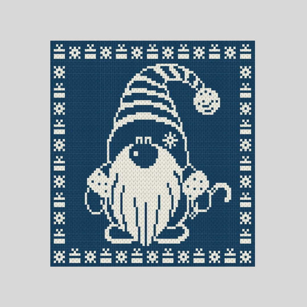 loop-yarn-finger-knitted-christmas-gnome-blanket-6