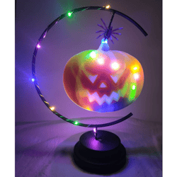 halloween pumpkin lights four colorful lights moon lights festive table lamps
