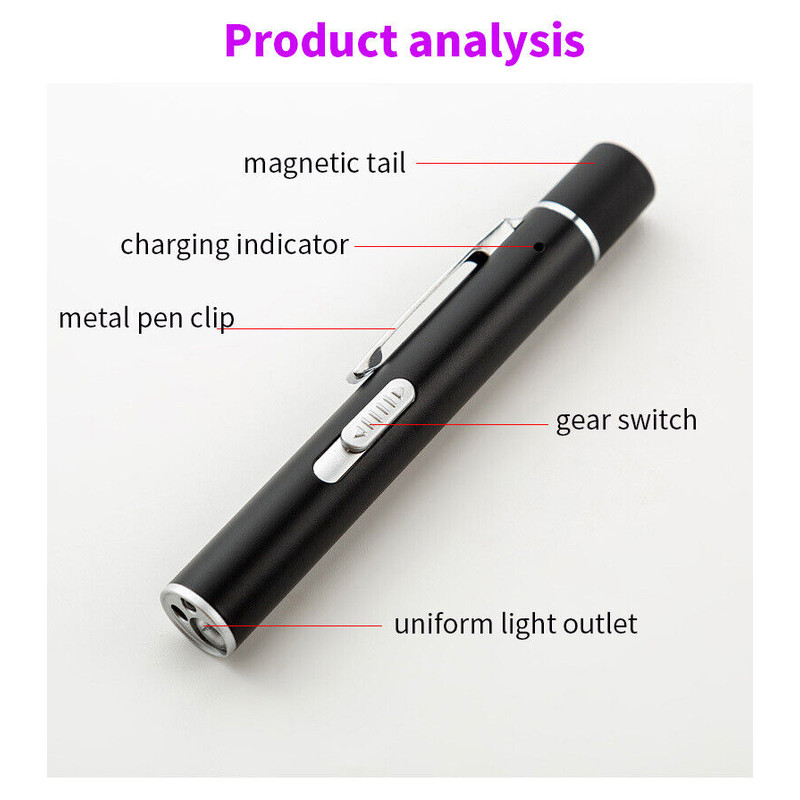 Rechargeable Laser Pointer Cat Toy UV Flashlight 4