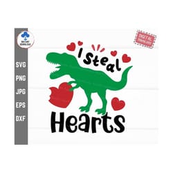 i steal hearts t-rex svg, valentines dinosaur svg, boys valentines day svg, valentines t-rex dinosaur svg, t-rex dinosau