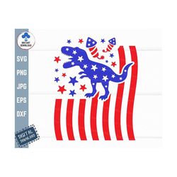patriotic dinosaur svg, kid 4th of july svg, dino american flag svg, usa t-rex svg, 4th of july dinosaur svg, boys patri