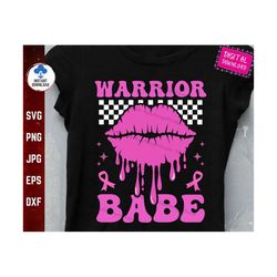 warrior babe svg, breast cancer awareness svg, retro breast cancer svg, breast cancer warrior svg, retro breast cancer d