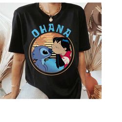 Disney Stitch Shirt, Lilo & Stitch Ohana Portrait T-Shirt, Disneyland Family Matching Shirt, Magic Kingdom Tee, WDW Epco