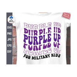 purple up for military kids svg, proud military family svg, military child svg, month of the military child svg, retro g