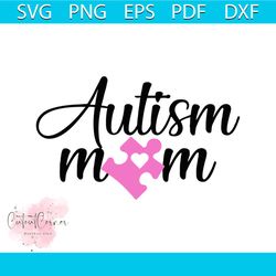 autism mom pink puzzle svg, autism svg, autism awareness svg, autism mom svg, strong mom svg, brave mom svg, brave autis