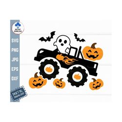 halloween pumpkin truck svg, pumpkin ghost svg, pumpkin truck svg, boys halloween svg, kids halloween t-shirt svg, hallo