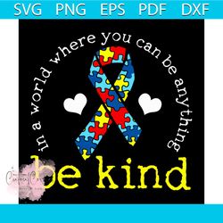 be kind autism puzzle ribbon svg, autism svg, autism awareness svg, autism puzzles svg, autism ribbon svg, be kind svg,