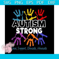 autism strong hands svg, autism svg, autism awareness svg, autism brother svg, autism handprint svg, autism strong svg,