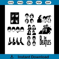 the beatles bundle svg, music svg, john lennon svg, paul mccartney svg, george harrison svg, ringo starr svg, friend svg
