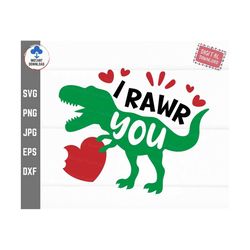i rawr you svg, valentine dinosaur svg, boys valentines day svg, valentines t-rex dinosaur svg, t-rex dinosaur with hear