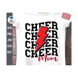cheer mom stacked svg, proud cheer mom svg, cheerleading mom svg, cheer mom svg, wavy cheerleader mom svg