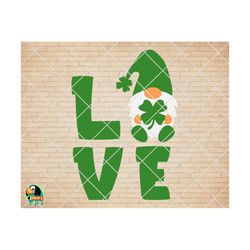 gnome love svg, st patrick's day svg, irish svg, shamrock svg, clover svg, lucky charm svg, cut file, cricut, silhouette