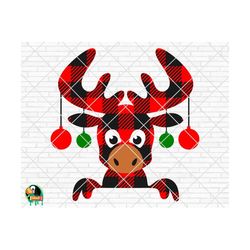 buffalo plaid moose svg, christmas deer plaid svg, plaid deer svg, christmas svg files, christmas svg for shirts, christ