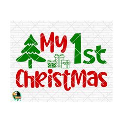 My 1st Christmas svg, Merry Christmas svg, My First Birthday svg, Winter svg, Christmas Decor svg, Cut File, Cricut, Sil